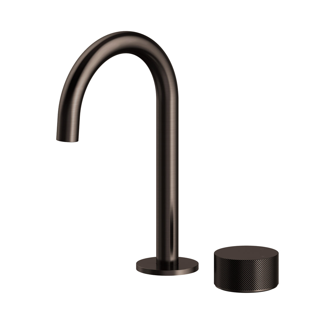 Vierra 2 Hole Fixed Arch Spout Basin Mixer Dark Bronze