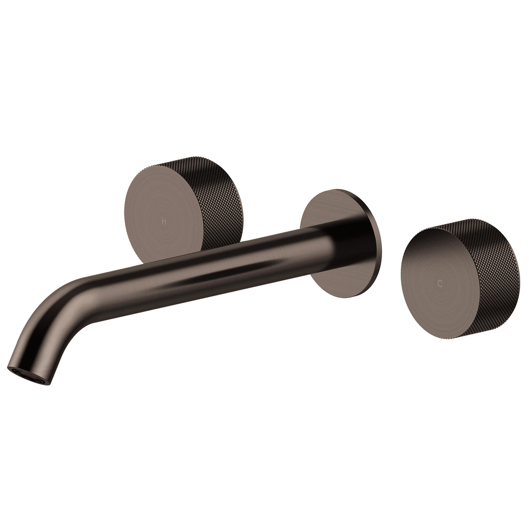 Vierra Wall Basin Set Centre Spout Dark Bronze / 220mm