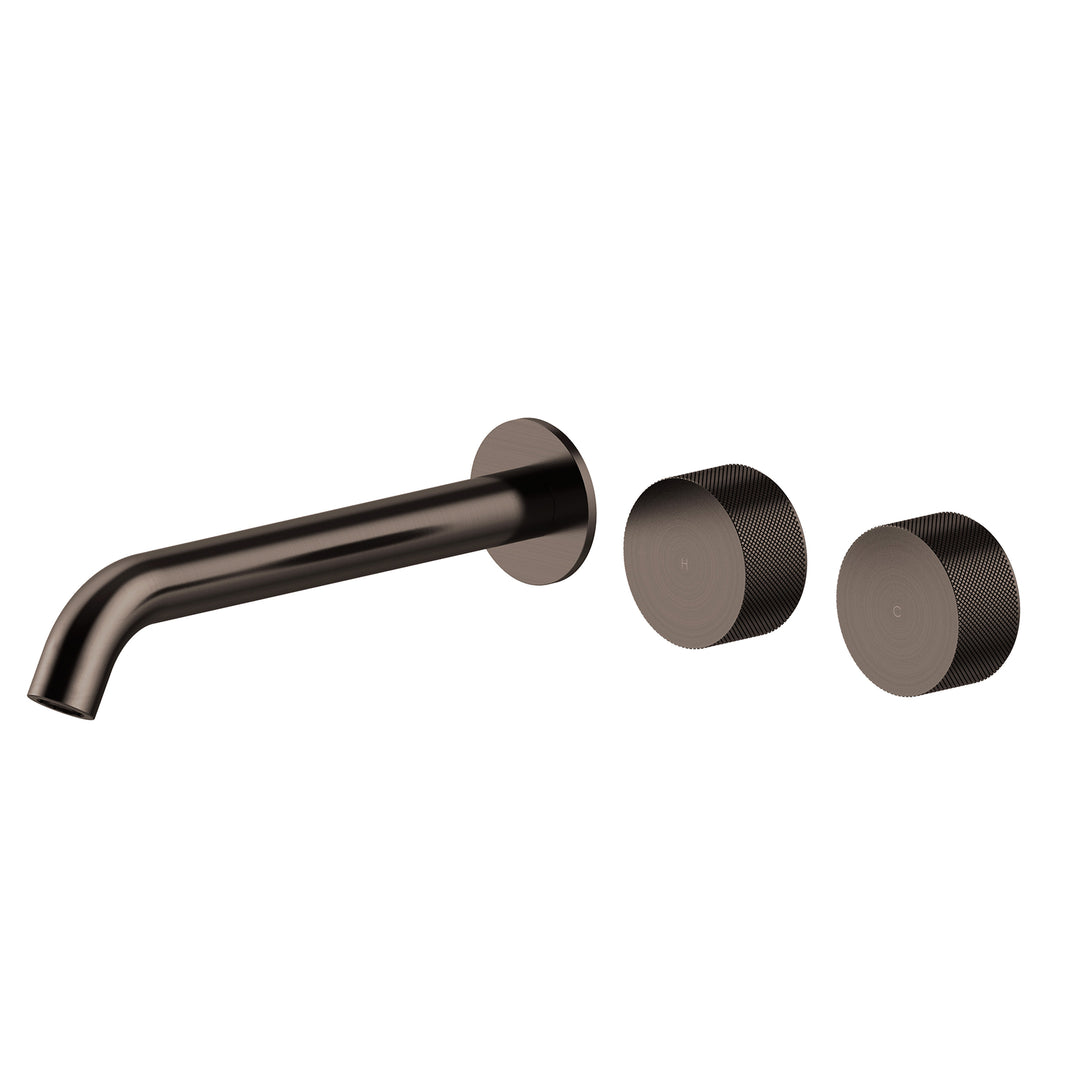 Vierra Wall Basin Set Left Spout Dark Bronze / 220mm