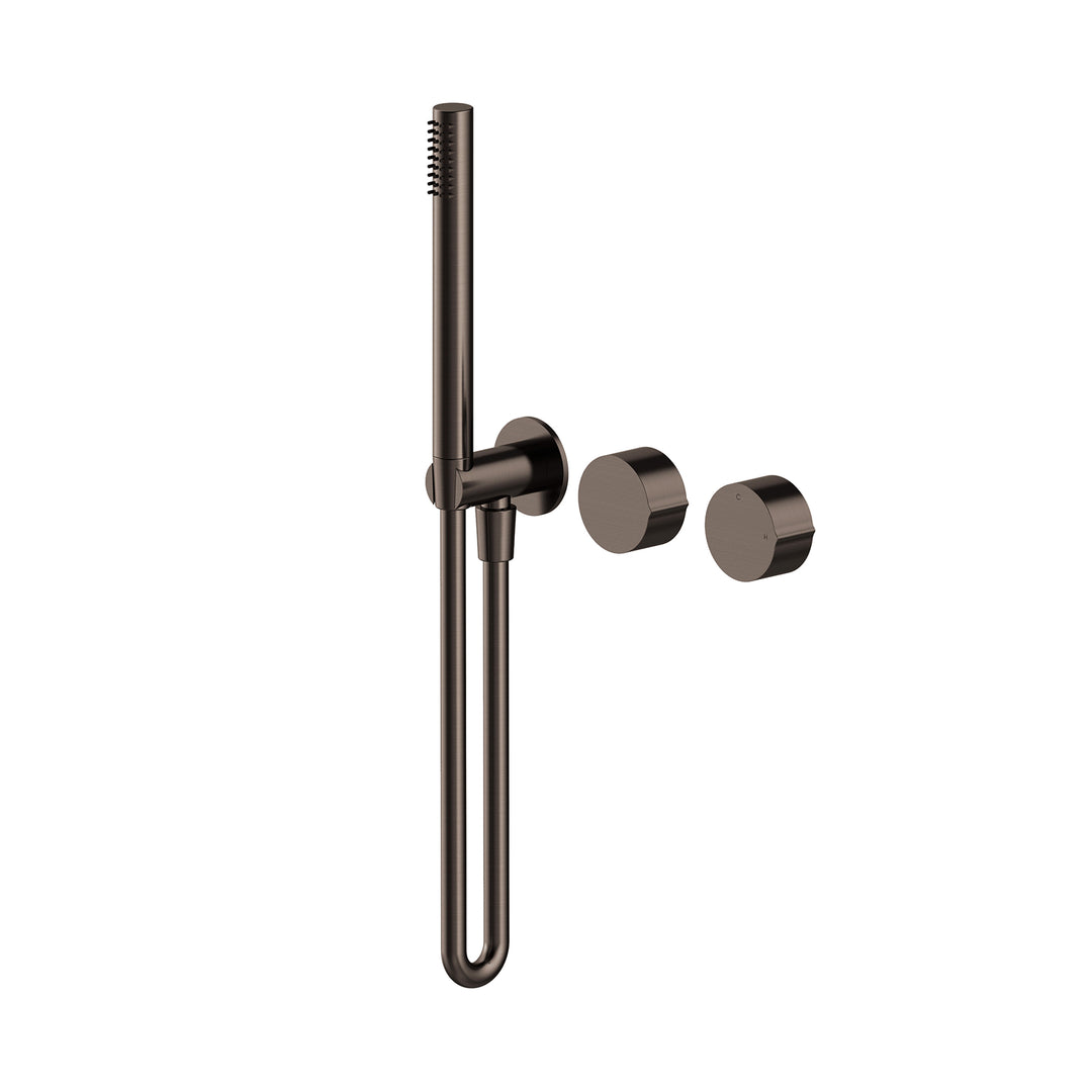 Venn Shower Mixer 3 Way Diverter + Tube Hand Shower Set Dark Bronze