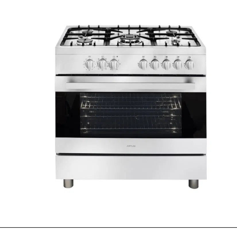 Artusi 90cm Freestanding Cooker With Gas Hob Stainless Steel