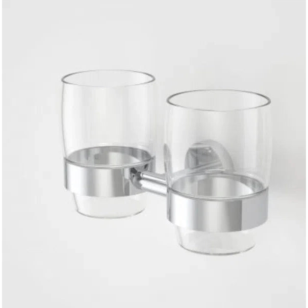 Caroma Cosmo Metal Tumbler Holder - Double