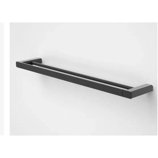 Caroma Luna Double Towel Rail 630mm Black Design 10