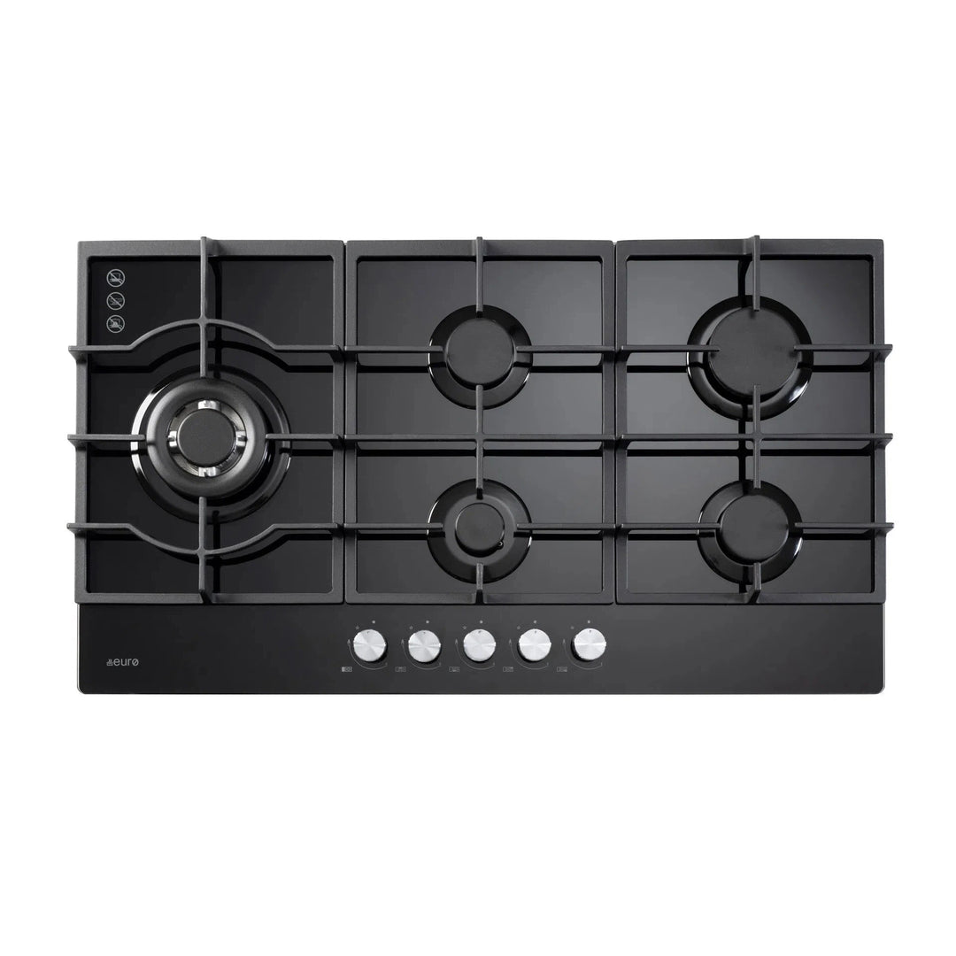 Euro Appliances 90cm Gas Cooktop (ECT900GBK2)