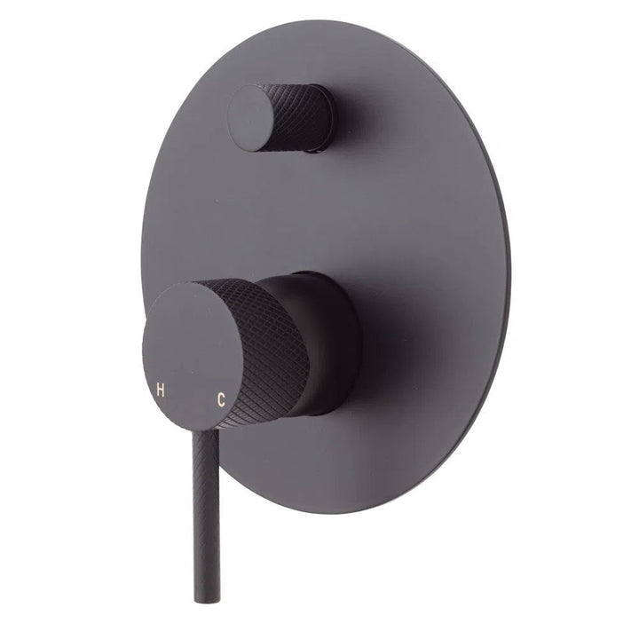 Fienza Axle Wall Diverter Mixer / Large Plate - Matte Black