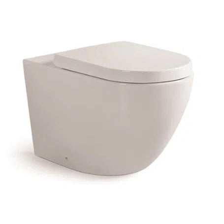 Fienza Koko Inwall Toilet Suite White With Chrome Buttons