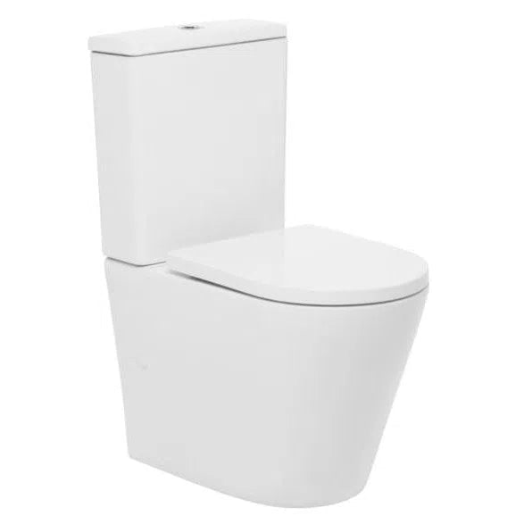 Venezia Closed Coupled Back To Wall Rimless Compact Toilet Suite With Seat