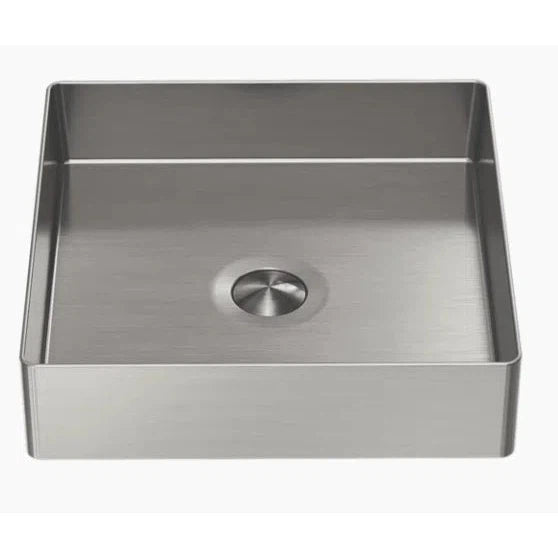 Nero 400mm Square Stainless Steel Basin