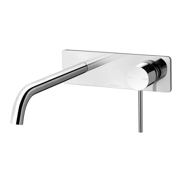 Phoenix Vivid Slimline Wall Bath Mixer Set Curved