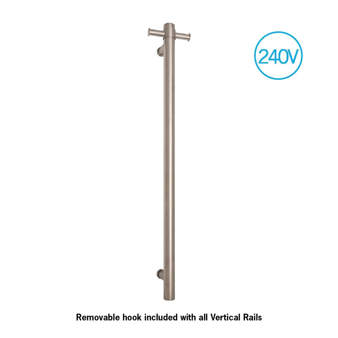 Thermorail 240V Vertical Heated Towel Rail Round