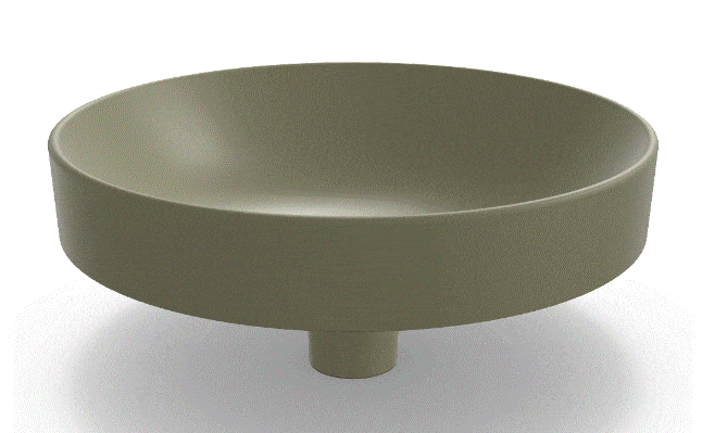 Basin Caroma Liano II 400mm Round Inset Basin Matte Green (Special Order)