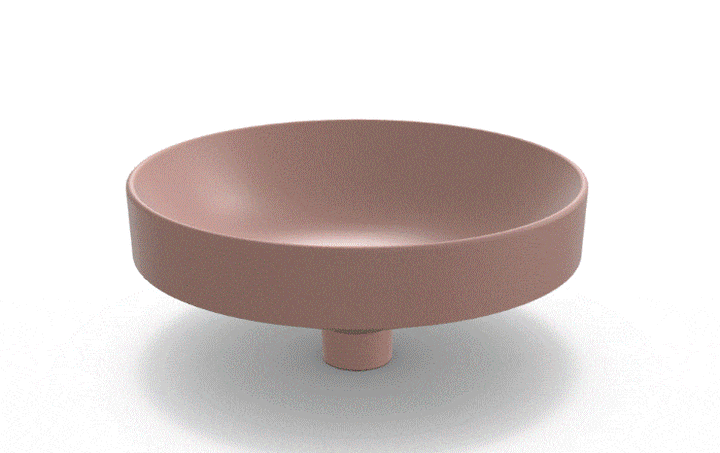 Basin Caroma Liano II 400mm Round Inset Basin Matte Pink (Special Order)