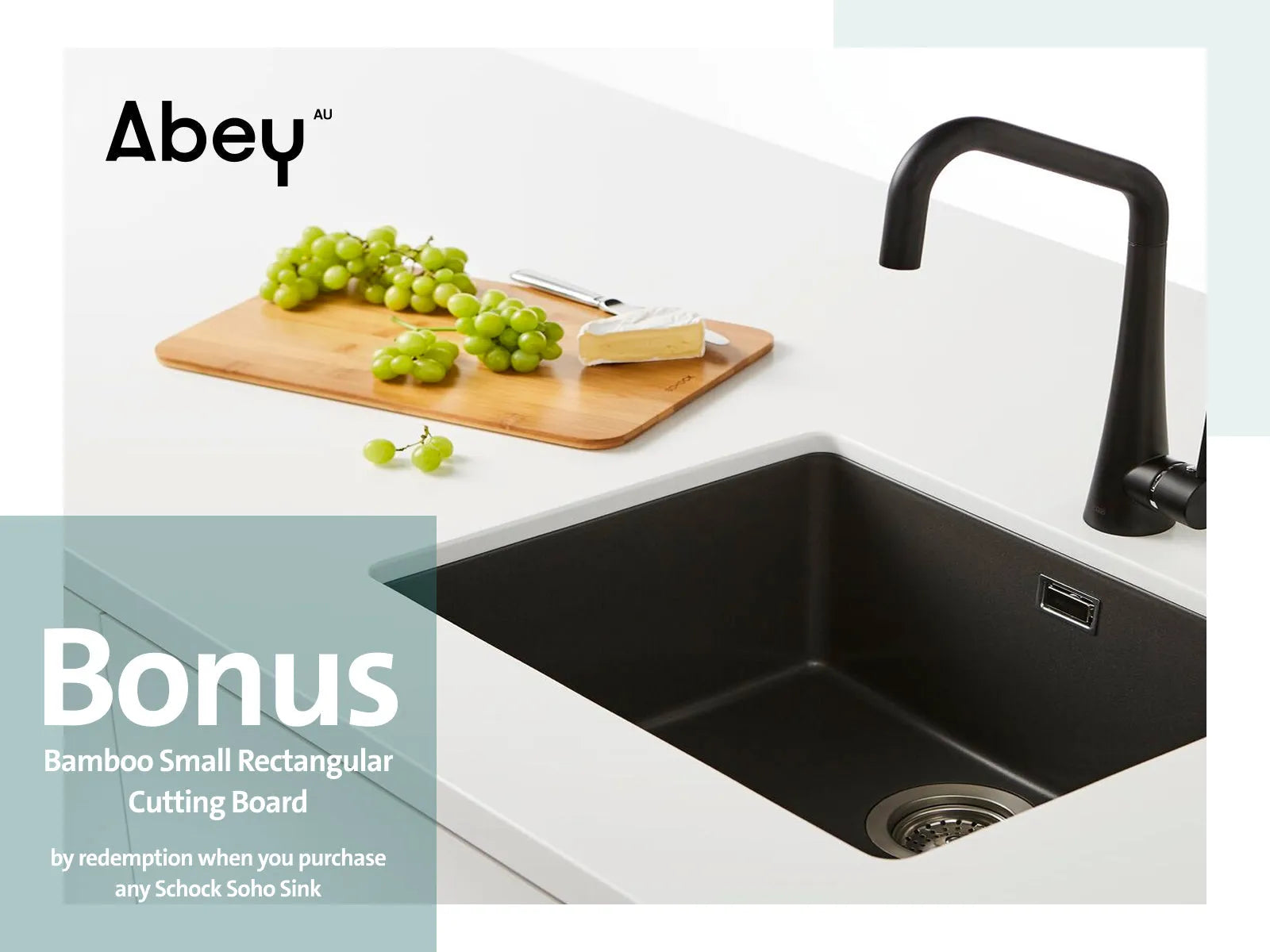 Abey: Bonus Bamboo Small Cutting Board
