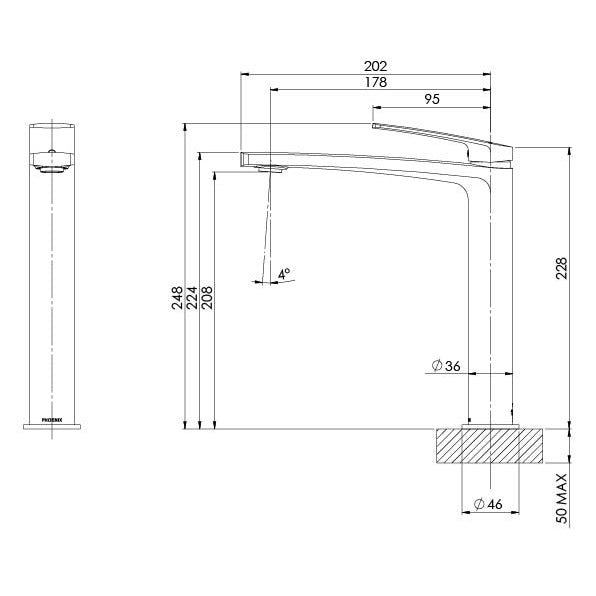 Phoenix Mekko Vessel Mixer – Lead Free - Design 10