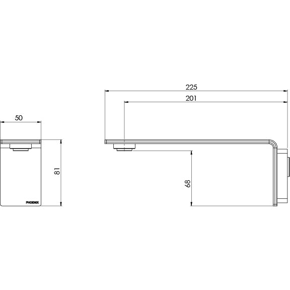 Phoenix Axia Wall Basin / Bath Outlet 200mm - Design 10