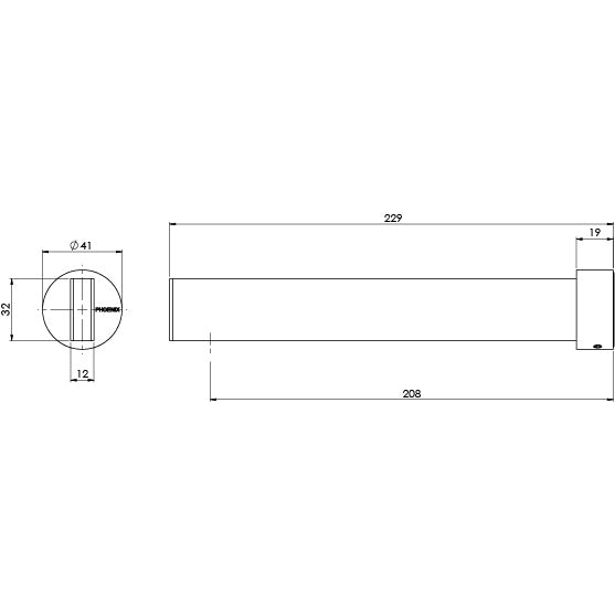 Phoenix Lexi MKII Bath Outlet 200mm - Design 10