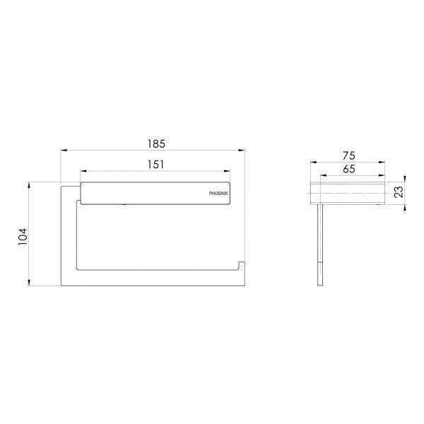 Phoenix Lexi MKII Toilet Roll Holder - Design 10