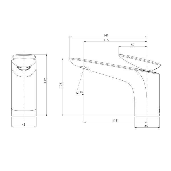 Phoenix Nuage Basin Mixer – Lead Free - Design 10