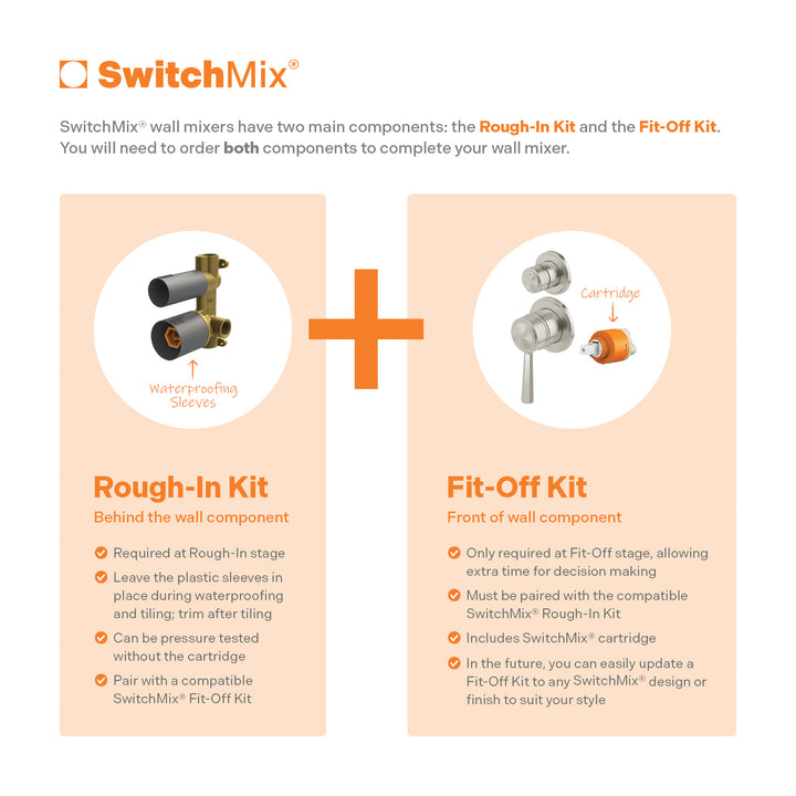 Phoenix Wiltern SwitchMix Shower / Bath Diverter Mixer (Fit-Off Kit) - Design 10