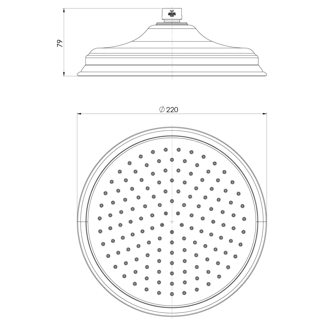 Phoenix Wiltern Shower Rose - Design 10