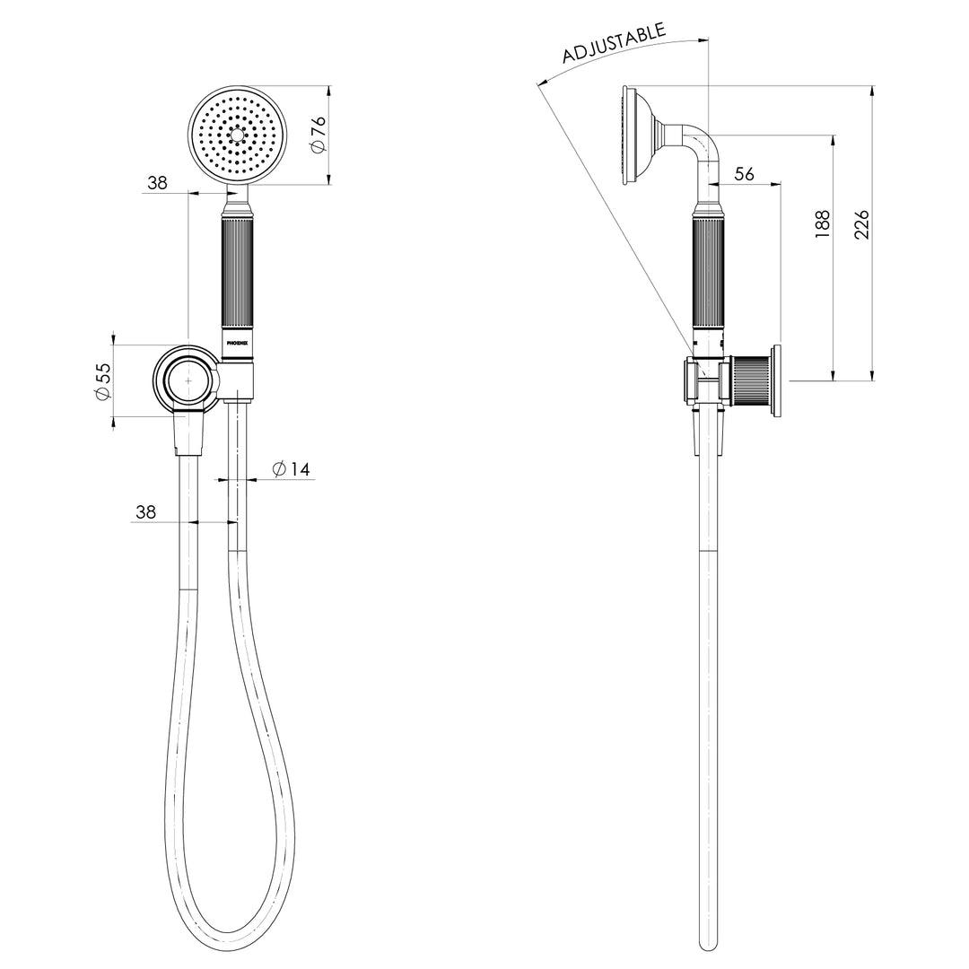 Phoenix Wiltern Hand Shower - Design 10