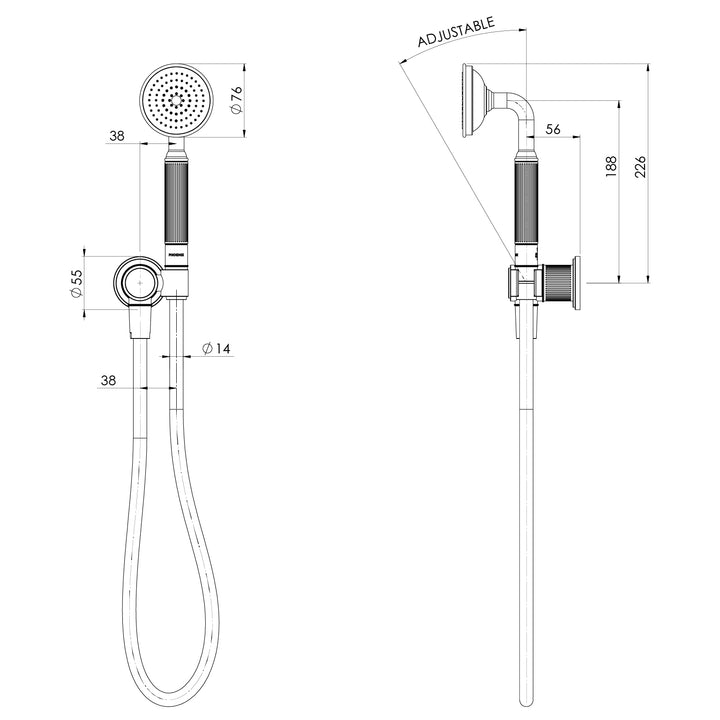 Phoenix Wiltern Hand Shower - Design 10