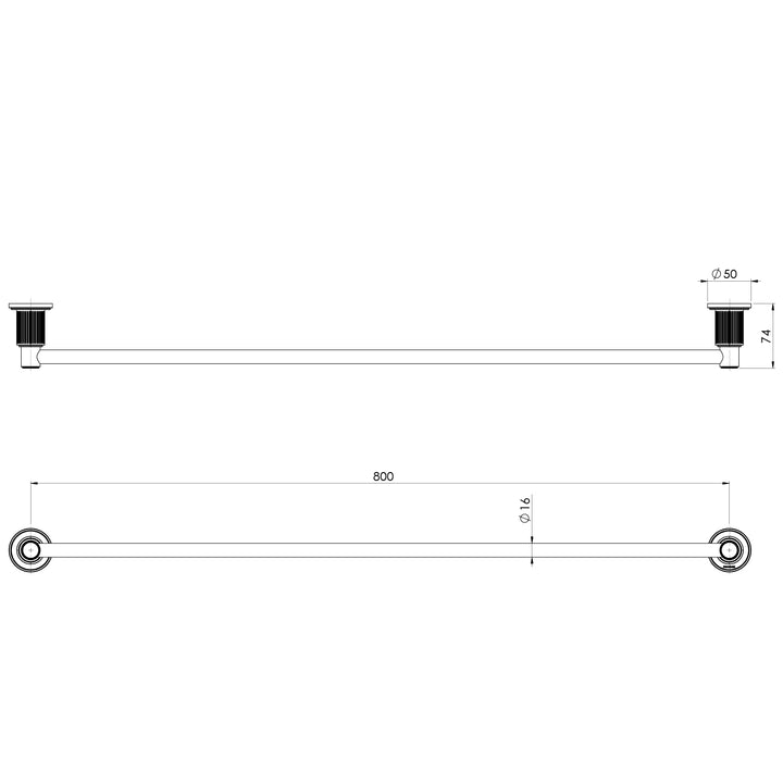 Phoenix Wiltern 800mm Single Towel Rail
