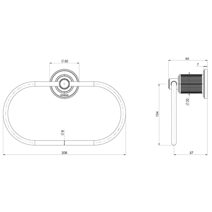 Phoenix Wiltern Hand Towel Holder
