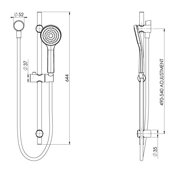 Phoenix Pina Rail Shower - Design 10