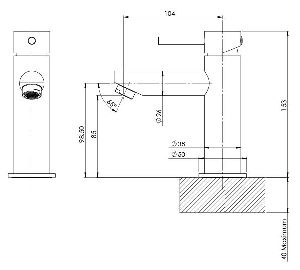 Phoenix Pina Basin Mixer – 6 Star – Lead Free - Design 10