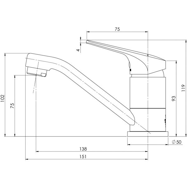 Phoenix Ivy MKII Swivel Basin Mixer – Lead Free - Design 10