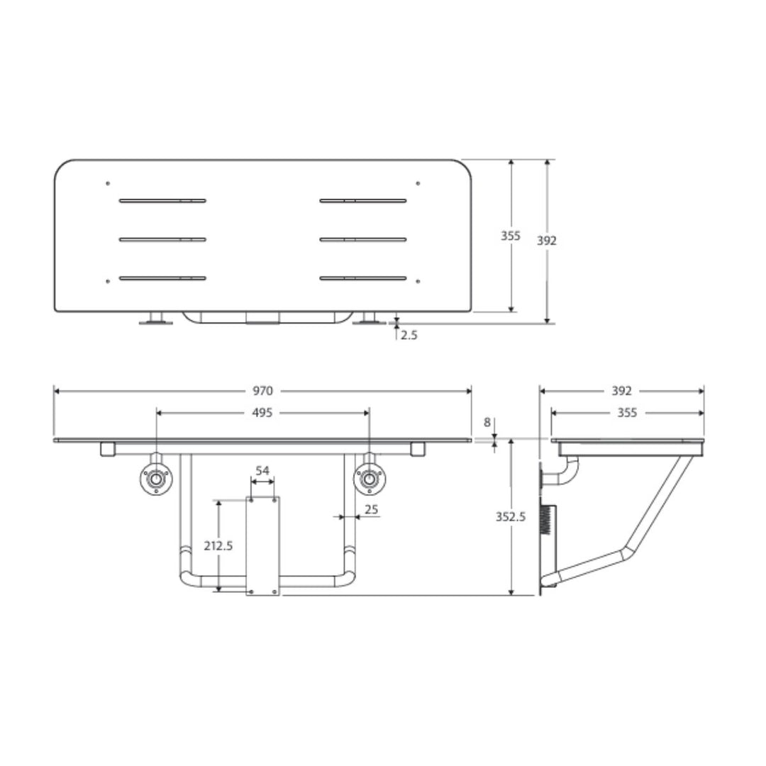 Fienza Luciana Care Folding Shower Seat