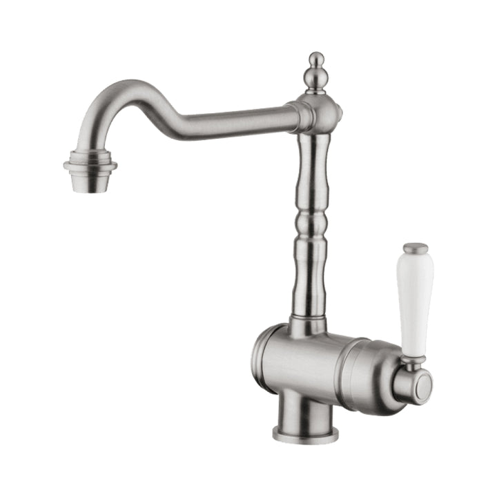 Abey Provincial Single Lever Kitchen Sink Mixer Lead Free Brushed Nickel