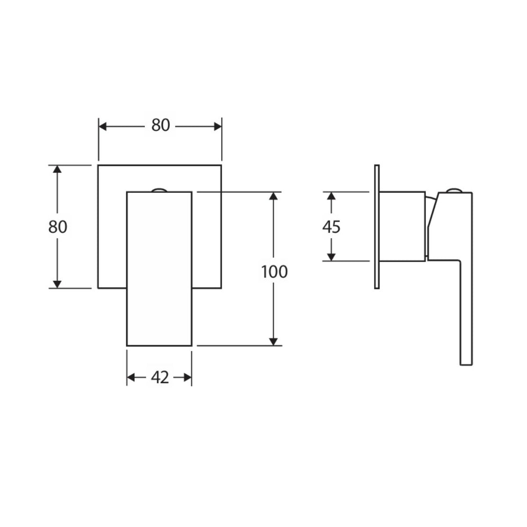 Fienza Jet Bath & Shower Wall Mixer (Complete Kit)