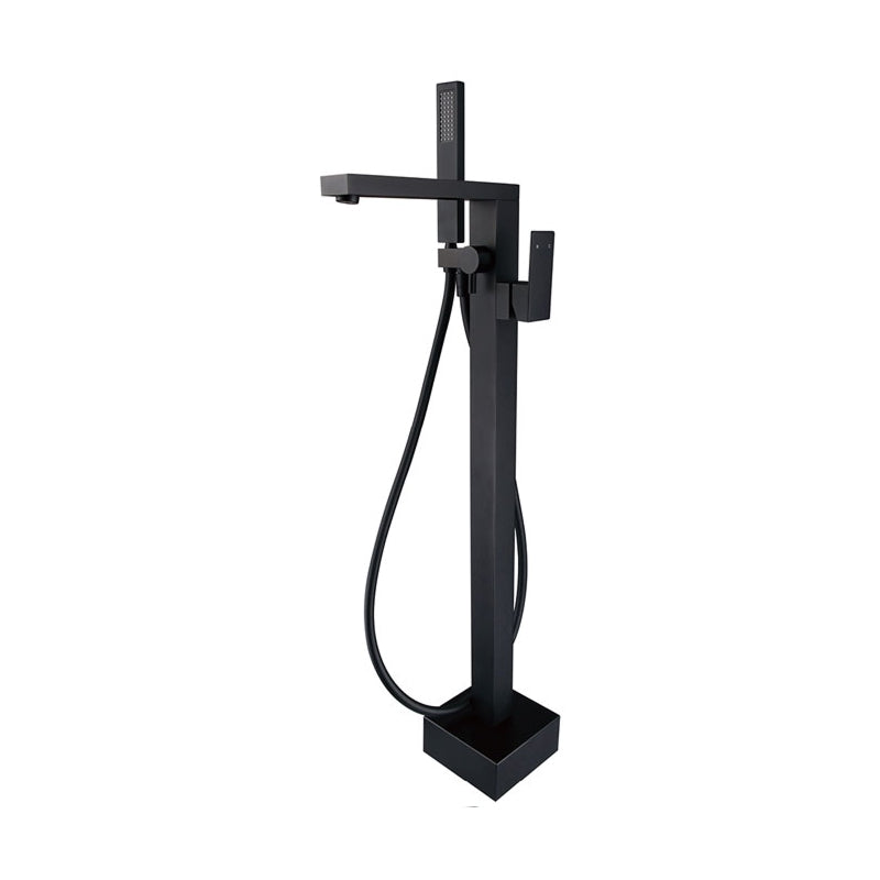 Fienza Jet Black Free Standing Bath Filler and Mixer - Design 10