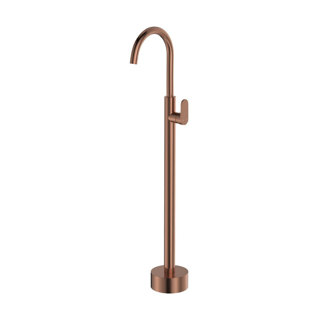 Fienza Empire Slim Floor Mounted Lead Free Basin/Bath Mixer