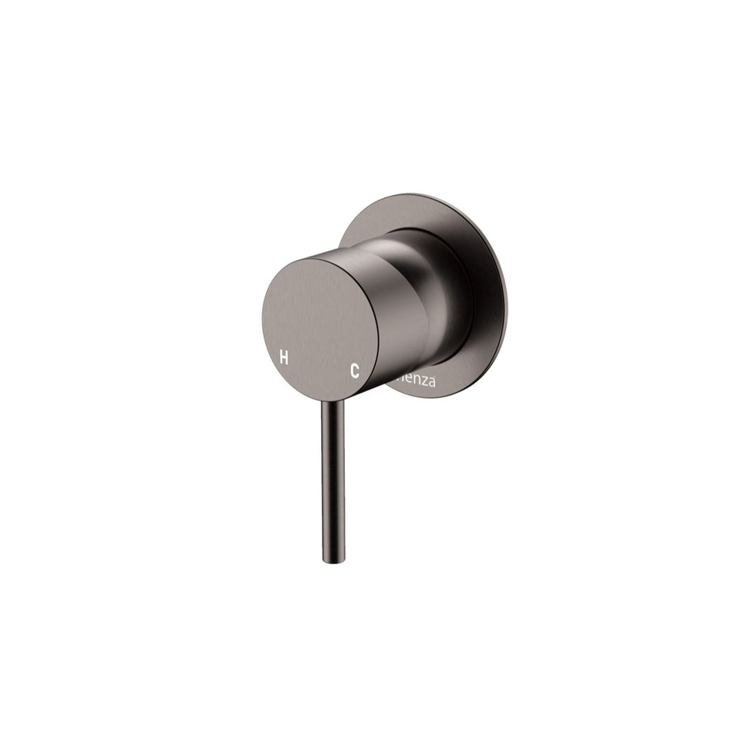 Fienza Kaya Small Round Plate Lead Free Wall Mixer Gunmetal