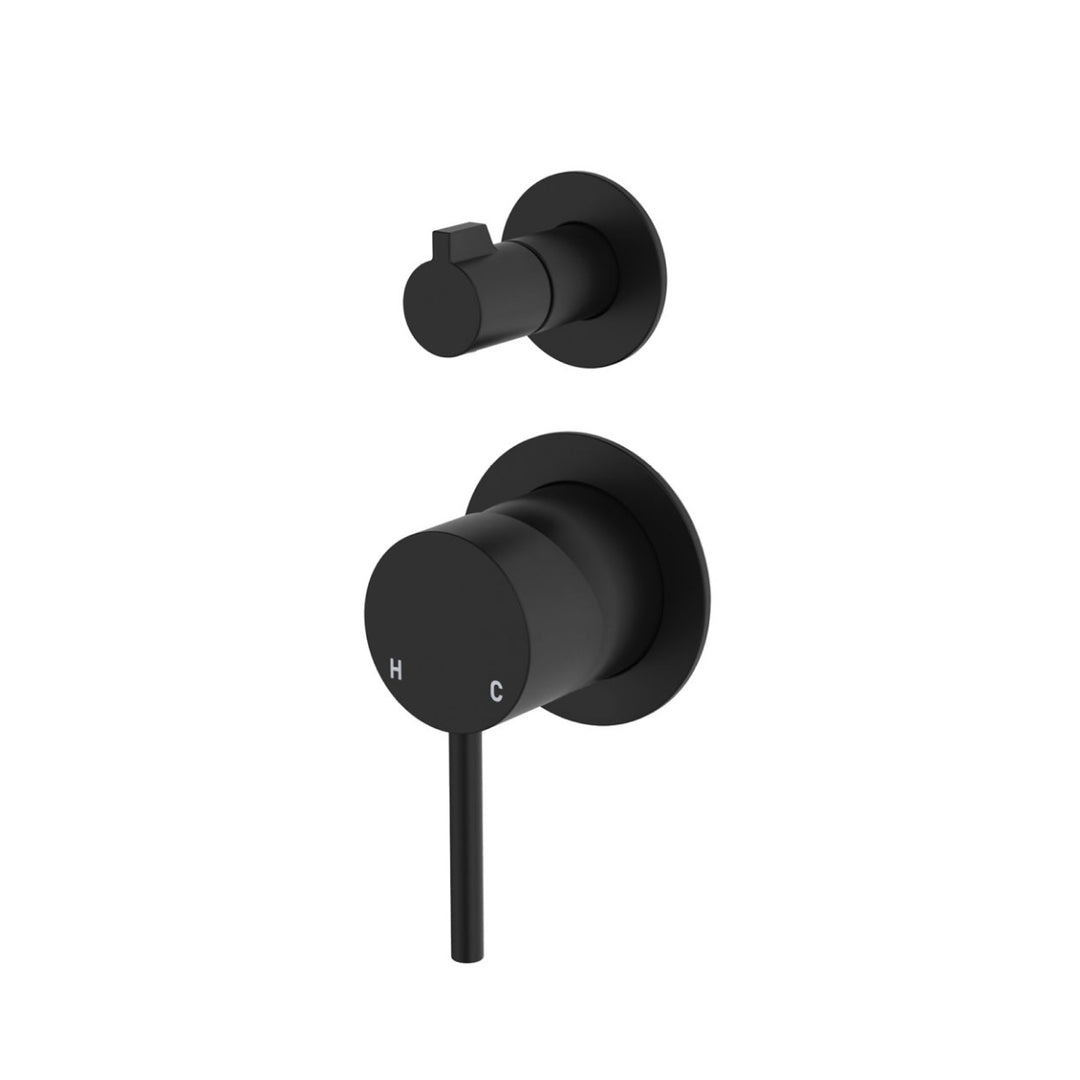 Fienza Kaya Large Round Plate Lead Free Wall Diverter Mixer