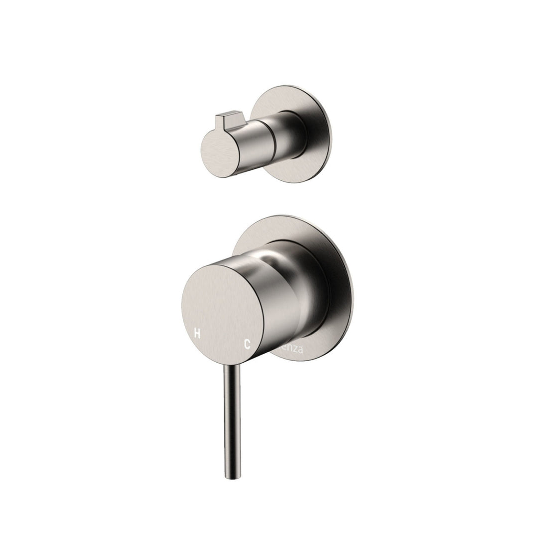 Fienza Kaya Large Round Plate Lead Free Wall Diverter Mixer