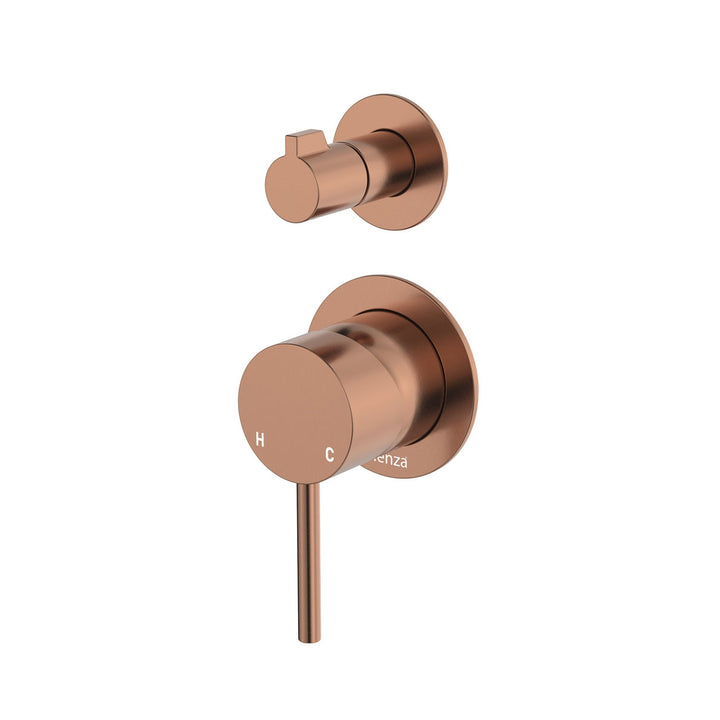 Fienza Kaya Small Round Plate Lead Free Wall Diverter Mixer