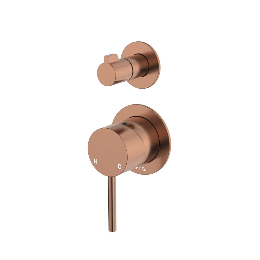 Fienza Kaya Large Round Plate Lead Free Wall Diverter Mixer