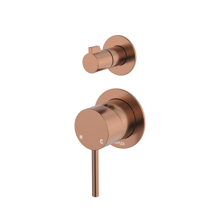 Fienza Kaya Large Round Plate Lead Free Wall Diverter Mixer