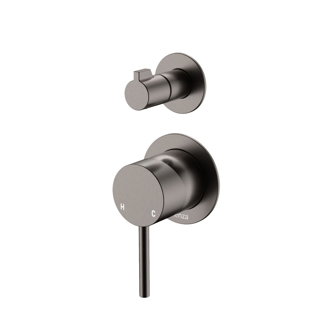 Fienza Kaya Large Round Plate Lead Free Wall Diverter Mixer