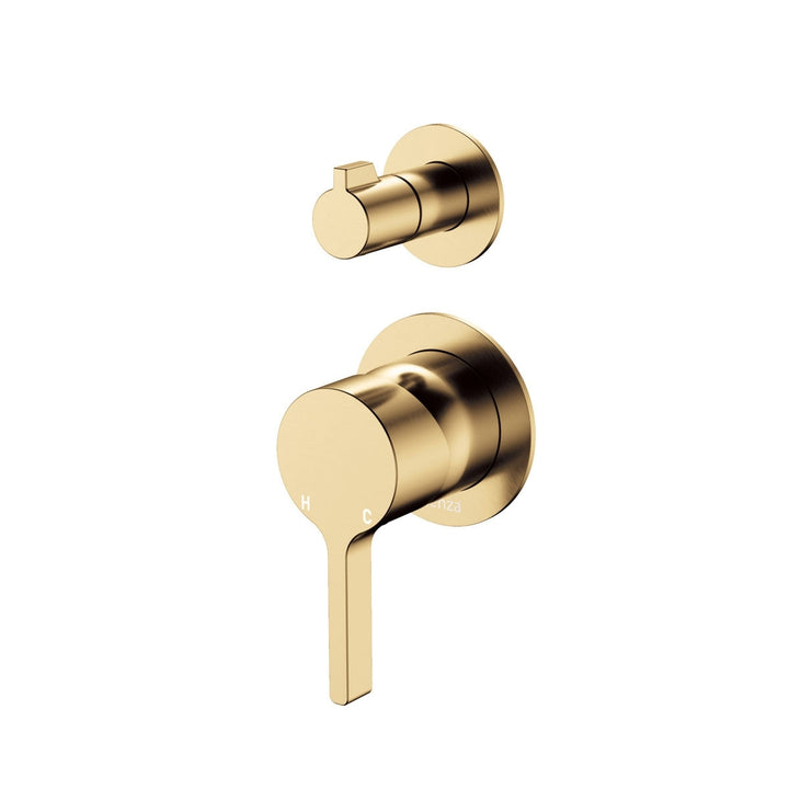 Fienza Kaya Large Round Plate Lead Free Wall Diverter Mixer