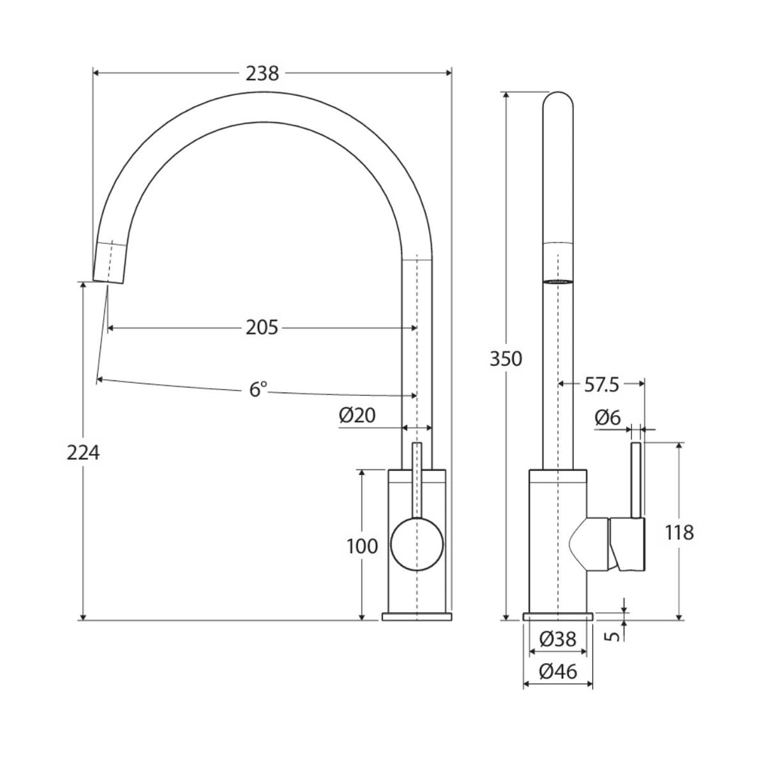 Fienza Kaya Lead Free Sink Mixer