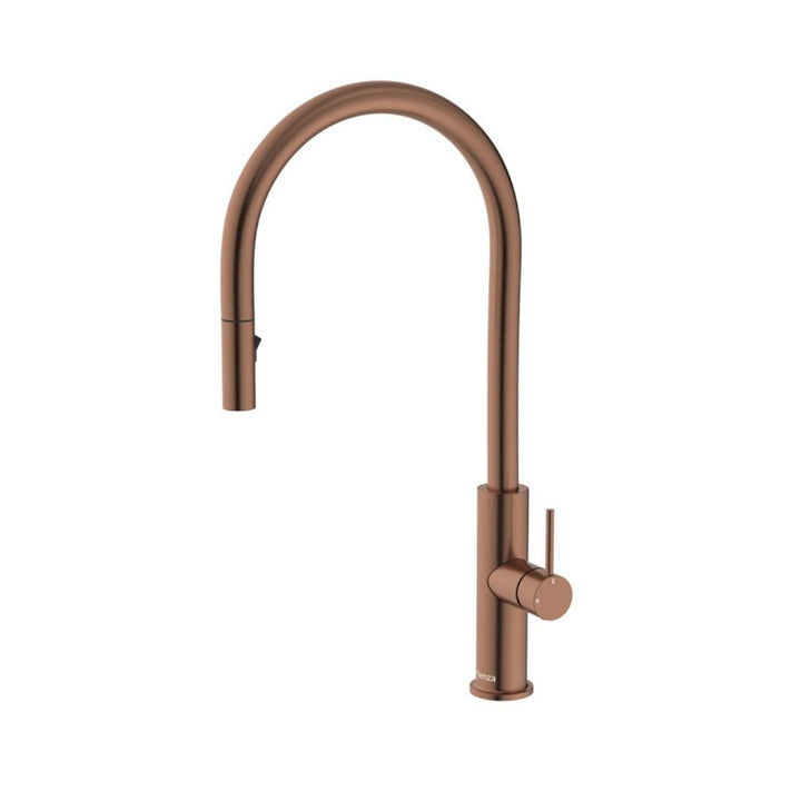 Fienza Kaya Lead Free Pull Down Sink Mixer Brushed Copper