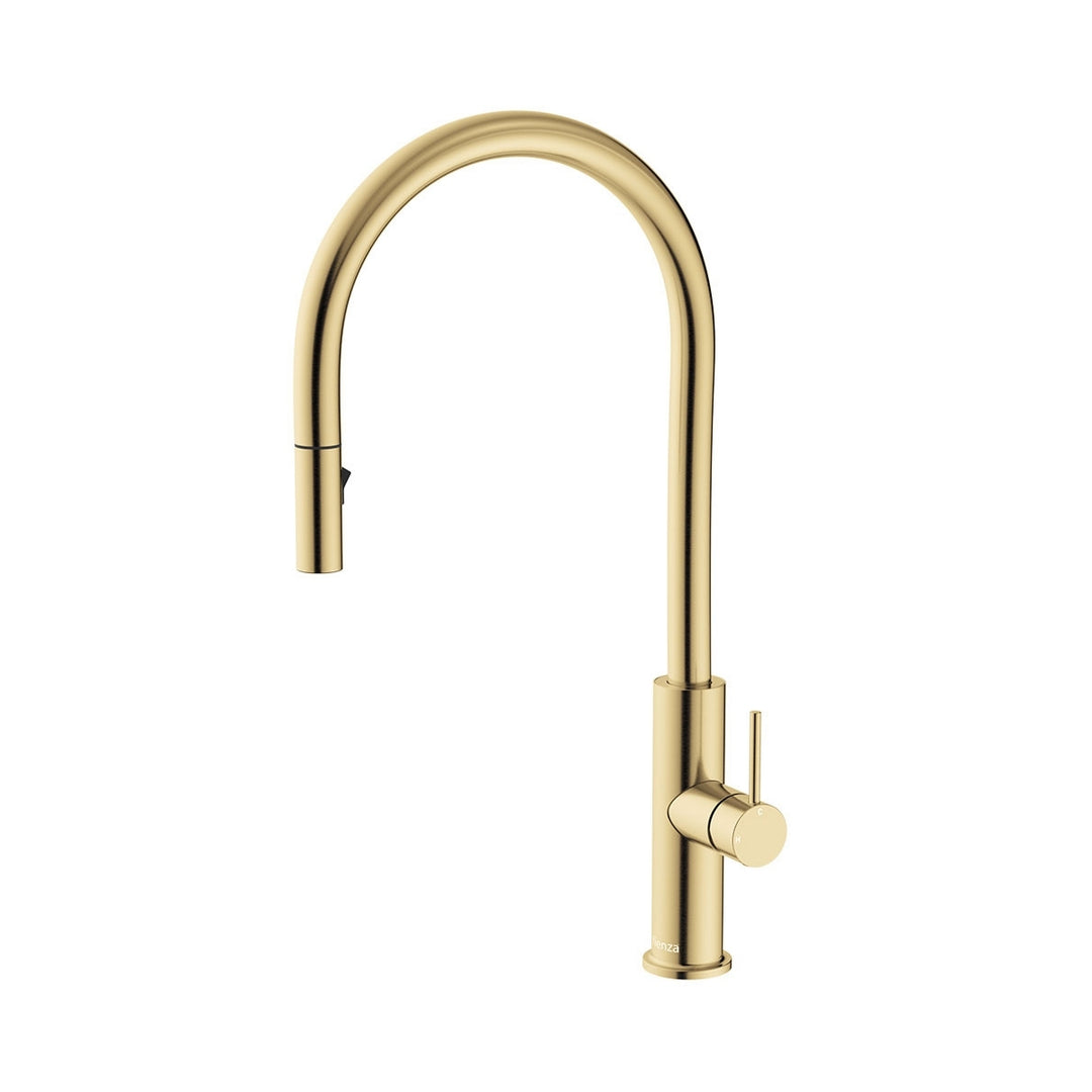 Fienza Kaya Lead Free Pull Down Sink Mixer Urban Brass