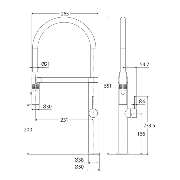Fienza KAYA Pull Down Sink Mixer