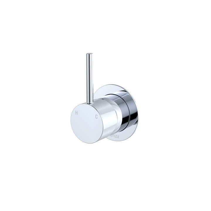 Fienza Kaya Up Small Round Plate Lead Free Wall Mixer Chrome