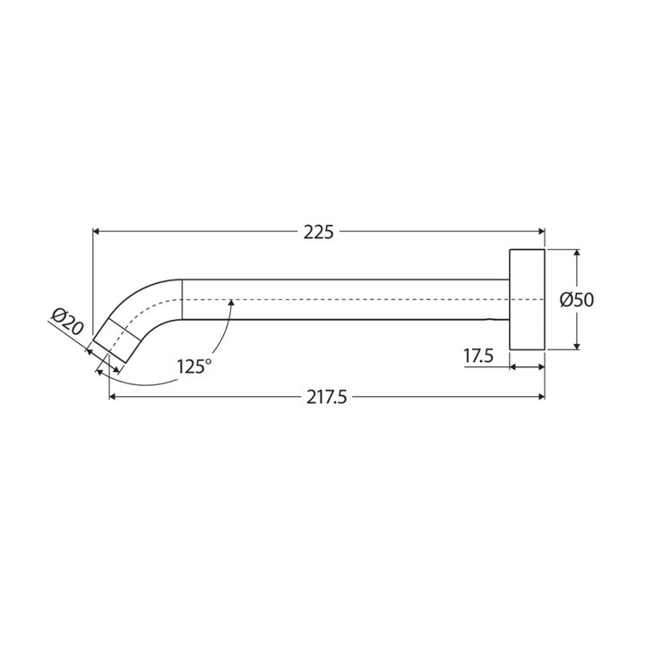 Fienza Kaya 220mm Wall Basin/Bath Lead Free Outlet Spout